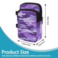 thumbnail image 7 of COEQINE Forearm Crutch Bag Walking Cane Accesories Purple Camouflage Elbow Crutch Storage Organizer, 2 Zippered Pockets, Lightweight, Hands-Free, for Adults & Seniors, 7 of 7