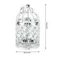 thumbnail image 6 of Silver Plated Iron Artisanal Home Decor for Aesthetic Lighting Hollow Bird Cage Candle Holder, 6 of 7