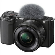Sony ZV-E10 Mirrorless Camera with 16-50mm Lens (Black) Bundle + Accessory Package w/ 64GB Extreme, Filters, Case & Software (International Version)