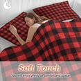 thumbnail image 4 of 3 Piece Black Red Plaid Duvet Cover Set Queen Size,Microfiber Comforter/Quilt Cover with Corner Ties and 2 Pillowcases,Vintage Rustic Buffalo Checked Gingham All Season Bedding with Zipper Closure, 4 of 8