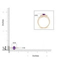 thumbnail image 4 of ANGARA Natural 0.2 Ct. Amethyst with Diamond Classic Ring in 14K Rose Gold for Women (Ring Size: 10), 4 of 9