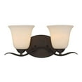 thumbnail image 1 of Nuvo Lighting 65912 - 2 Light Forest Bronze White Glass Shade Vanity Light Fixture (DILLARD 2 LT VANITY), 1 of 2