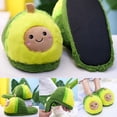 thumbnail image 3 of Aguacate Otoño e Invierno Pantuflas de Dibujos Animados para Interiores Lindas Pantuflas de Algodón de Felpa Cálidas Antideslizantes Pantuflas Inferiores Suaves 36 a 38 Yardas ANGGREK Otros, 3 of 8