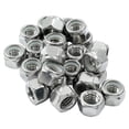 thumbnail image 1 of Glaciersei 30 Pcs 5/16-18 Nylon Insert Hex Locknuts 304 Stainless Steel Lock Nuts, Hex Drive, Full Thread Hardware Nuts for Mechanical Equipment & Construction Repair (Sliver) 5/16, 1 of 5
