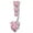Pink, variant on 14G Three CZ Navel Piercing Belly Bars Navel Ring Belly Body Piercing Jewelry-Pink