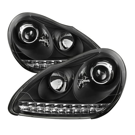- Spyder Porsche Cayenne 03-06 Projector Headlights - Xenon/HID Model Only ( Not Compatible With Halogen Model ) - DRL LED - Black