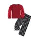 thumbnail image 1 of Conjunto Saeaby para Niña Pequeña: Camiseta Roja y Pantalones con Lunares, 1 of 8