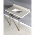 thumbnail image 2 of Kingston Brass Kvpb36wqbsq Templeton 36" Wall Mounted Granite Composite Lavatory Console, 2 of 2