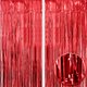 thumbnail image 1 of 2 cortinas plateadas con purpurina y oropel, cortina con flecos de aluminio, cortina de seda con flujo de papel de aluminio, serpentinas para fiestas de cumpleaños, bodas y vacaciones en rojo, 1 of 4