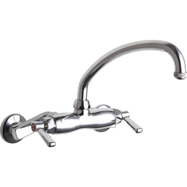 Chicago Faucets 445L9E1AB Chrome Wall Mounted Pot Filler Faucet