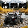 thumbnail image 2 of Luku 24V Ride On Toys for Big Kids, 2 Seater Electric UTV Car with Remote Control, 4-Wheeler Suspension, Soft Start, 3 Speeds, Led Lights, Bluetooth, Ride on Truck Kids 2-8 Years, 2 of 7