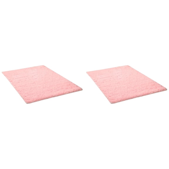 HJQEQVD 2 Pack Pink Rug for Bedroom, 2x3 Fluffy Area Rugs for Living Room, Small Soft Shag Fuzzy Shaggy Carpets for Kids Boys and Girls Dorm for Room Home Decor (2ft x 3ft, Pink)