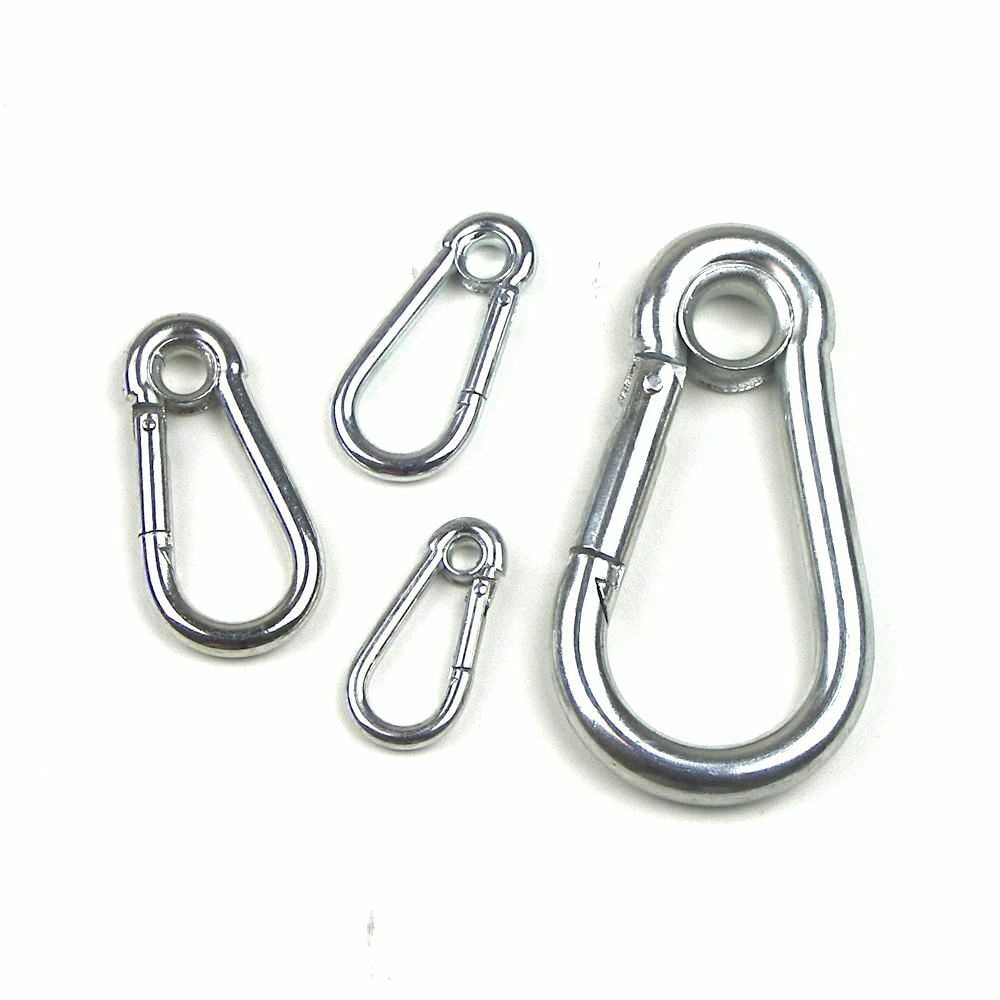 X10 3" Zinc Plated Spring Snap Hooks To Crue - Chain Grip Fixing Clip