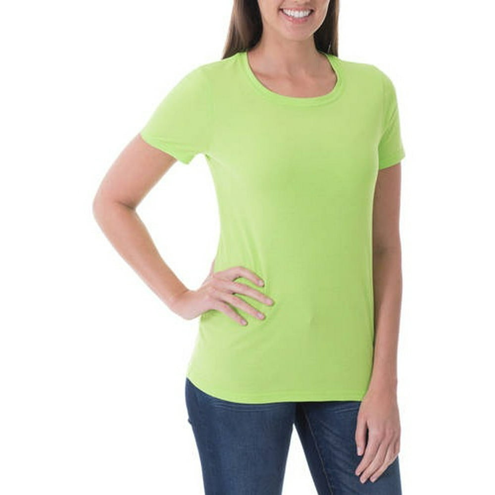 Faded Glory - Women's Short Sleeve Crew Neck T-Shirt - Walmart.com ...