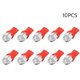 thumbnail image 1 of DC12V 1W 5 LED Bombilla de coche Paquete de 10 T10 Base Socket Holder Luz roja, 1 of 8