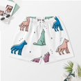 thumbnail image 3 of PRIYAL Seamless Pattern with Wolfs Silk Women Pajama Set Short Sleeve Comfy Pjs Sets 2 Piece Lounge Set, 3 of 5