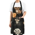 thumbnail image 2 of JSTEL Cute Puppy Dogs Print Apron with 2 Pockets for Women Men Adjustable Garden Bib, 2 of 5