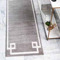 Jill Zarin Uptown Collection Area Rug - Lenox Hill (2' 7" x 13' 11" Runner Gray/Ivory)