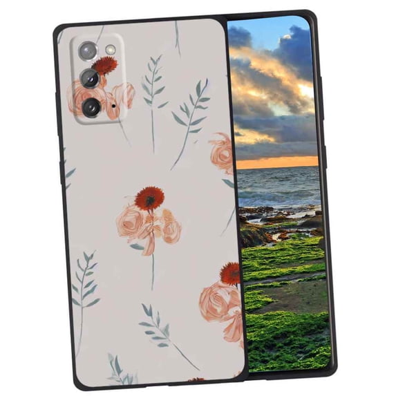 Compatible with Samsung Galaxy Note 20 5G Phone Case, Flowers-4 Case Men Women, Flexible Silicone Shockproof Case for Samsung Galaxy Note 20 5G