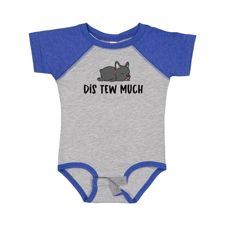 

Inktastic Napping Dis Tew Much Grey Frenchie Boys or Girls Baby Bodysuit