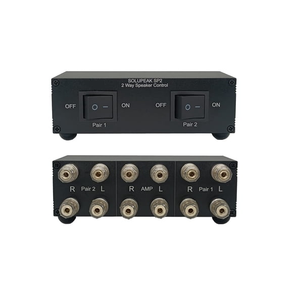 Caja de interruptores y selectores de altavoces SOLUPEAK SP2 de 2 zonas y 2 vías