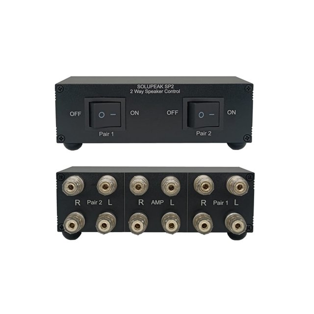 Caja de interruptores y selectores de altavoces SOLUPEAK SP2 de 2 zonas y 2 vías