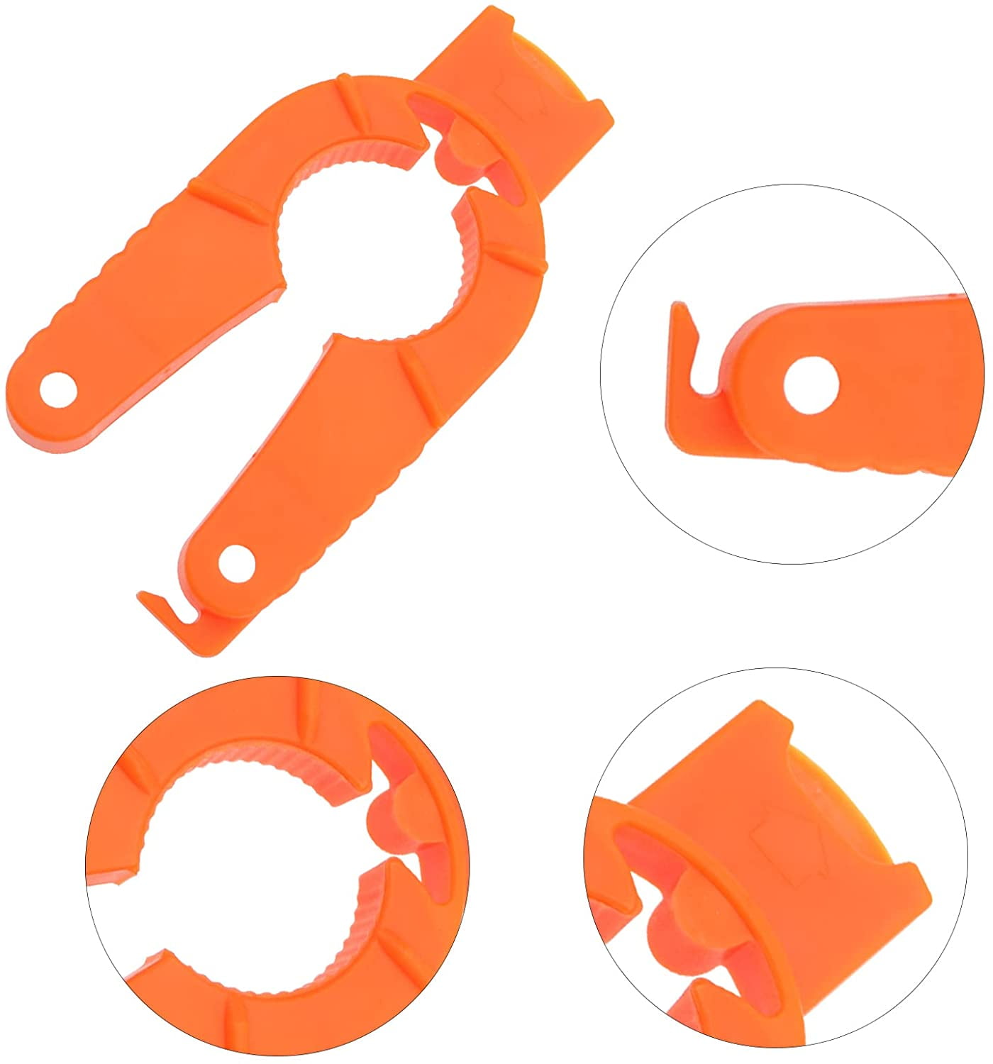 FRKSMD-4 PACK Multifunctional Kitchen Bottle Opener Adjustable Easy Grip Bottle Jar Opener Orange Can Opener Use for Elderly Weak Hands and Arthritic