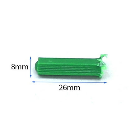 

jingyuKJ 100pcs M6 Green Plastic Expansion Tube Anchor Rubber Plugs Drywall Screw
