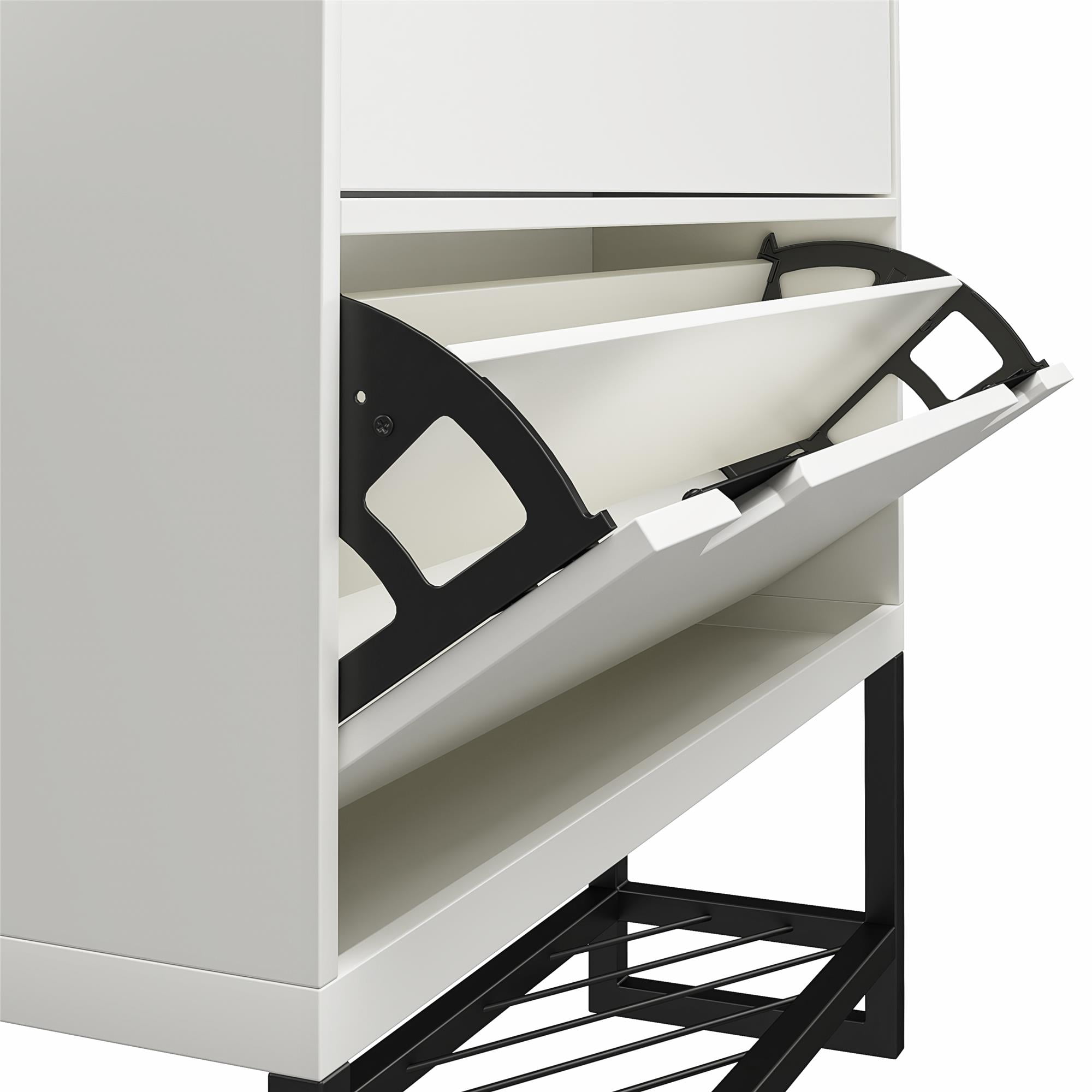CosmoLiving by Cosmopolitan Brielle Entryway Shoe Storage, White