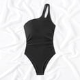 thumbnail image 4 of Enjoytime Bathing Suit for Women Tummy Control One Piece Swimsuit One Shoulder Sporty Adjustable Modest Swimwear, 4 of 5