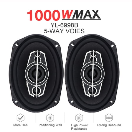 Zyutaosan 2pcs/lot 6x9 Inch 1000W 5 Way Car Coaxial Speaker Vehicle Auto Music Stereo Loudspeaker Full Range Frequency Hifi Car Speakers