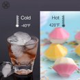 thumbnail image 6 of Luxtrada Ice Cube Trays Diamond Ice Cube Molds Reusable Silicone Flexible 4-Ice Trays Maker with Lid for Chilling Whiskey Cocktails, Funnel Included, Easy Release Stackable Ice Trays with Covers, 6 of 8