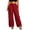 Wine, variant on SELONE Pants for Women Casual Trousers Elastic Waist Side Drawstring Workout Pants with Pockets Ruched Stylish White XL