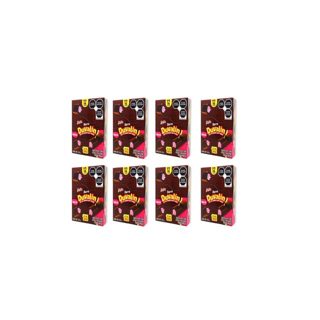 Pack de 8 Dulces Duvalin Chocolate Barra Fresa 12 pz Duvalin Chocolate Barra Fresa