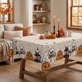 thumbnail image 2 of Sm:)e Boo Ghost Pumpkin Bat Halloween Tablecloth 60x84 Inch, Wrinkle-Resistant & Machine Washable Table Cover for Dining Decor, Rectangle, 2 of 6