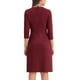 thumbnail image 3 of INSPIRE CHIC Vestido A-Line para Mujeres con Color Contrastante para Trabajar con Recortes de Tweed 2XL Rojo Oscuro, 3 of 6