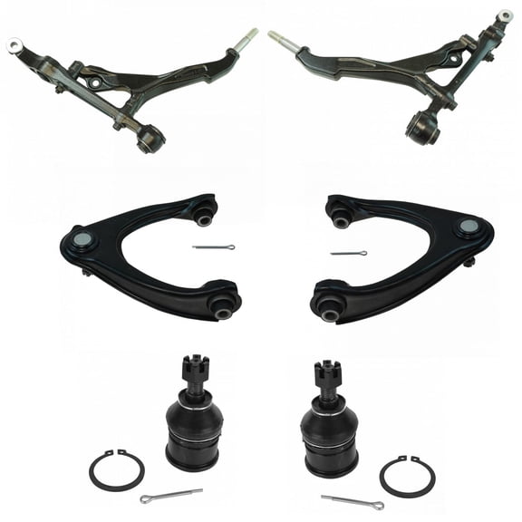 TRQ 6 Piece Front Upper Lower Control Arm & Ball Joint Kit Set for Honda Civic PSA66475 Fits select: 2000 HONDA CIVIC EX
