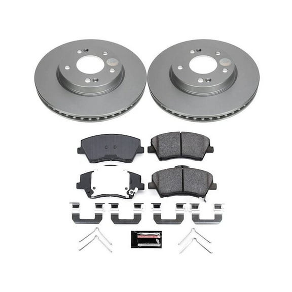 Front Brake Pad and Rotor Kit - Compatible with 2023 - 2024 Kia Niro