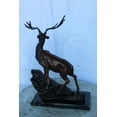 thumbnail image 6 of Nifao Bronze Statue of Deer Walking on Rocks, Elegant Wildlife Decor – Home Decor Sculpture, 15"L x 7"W x 21"H, 6 of 10
