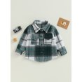 thumbnail image 2 of Bagilaanoe Toddler Baby Boy Girl Flannel Shirts Plaid Long Sleeve Single-Breasted Shacket Jacket 4T 5T 6T Kids Fall Casual Outwear, 2 of 9