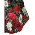 thumbnail image 4 of Más el tamaño del botón de la impresión floral Plaqueta de manga corta camiseta Rosegal Camisetas tallas grandes, 4 of 5