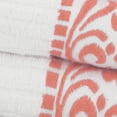 thumbnail image 3 of Decorative Assorted 8-Piece Cotton Luxury Bath Towel Set for Bathroom, 13" x 13”, 16” x 30”, 30” x 52”, Coral by Blue Nile Mills, 3 of 6