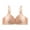 Beige, variant on Clear! Aofany Bra Women's Non Steel Ring Style Printed Gathered Breathable Underwear Daily Bra, 36C-44C
