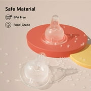 YOHKOH Newborn Nipple,Wide-Neck Soft Silicone,Slow Flow,for 0m+ Newborns,4pcs