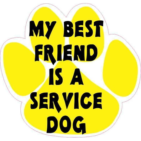 5in x 5in My Best Friend Is a Service Dog Sticker Car Truck Vehicle Bumper