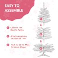 thumbnail image 2 of Árbol de Navidad con forma de guirnalda plateada con forma de guirnalda, 4 pies, con luces, 2 of 3