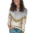 thumbnail image 1 of Suéter Divertido Gibobby de manga larga con cuello redondo para mujer Gris L, 1 of 4