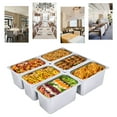 thumbnail image 3 of 6 PACK 1/4 Size 6" Deep Stainless Steel Steam Prep Table Hotel Buffet Food Pans, 3 of 13