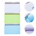thumbnail image 1 of Minkissy Back to School 3Pcs Lined Notebook Paper Blue Recording Plans Notepad for Students, 1 of 4
