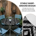 thumbnail image 2 of Black Boho Geometric Round Tablecloth for 36-44 Inch Tables, Fitted Table Cover with Elastic Edge, Vintage Southwestern Stripes Waterproof Outdoor Table Cloth Protector for Patio Garden Dinner Picnic, 2 of 9